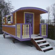 la roulotte sous la neige